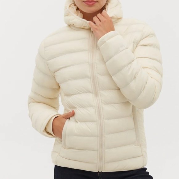 Bench Jackets & Blazers - NEW! BENCH Winter White Insulated Puffer Jacket Coat XL.